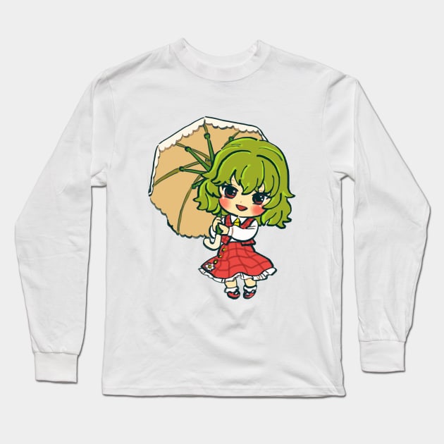 pls rember happy day yuuka kazami chibi / no text Long Sleeve T-Shirt by mudwizard